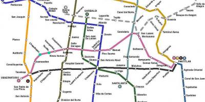 Карта Мексико ситију аутобус 