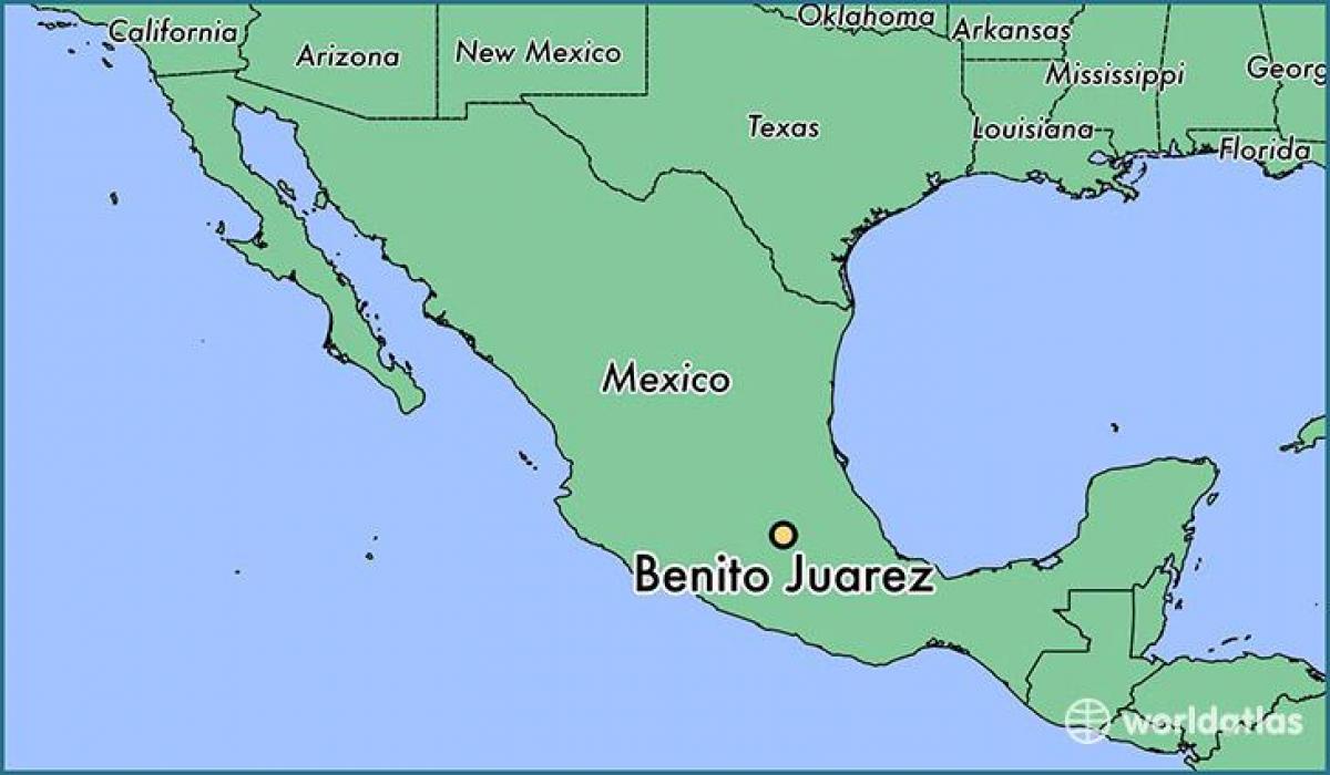 Бенито јуарез ће, Мексико карта