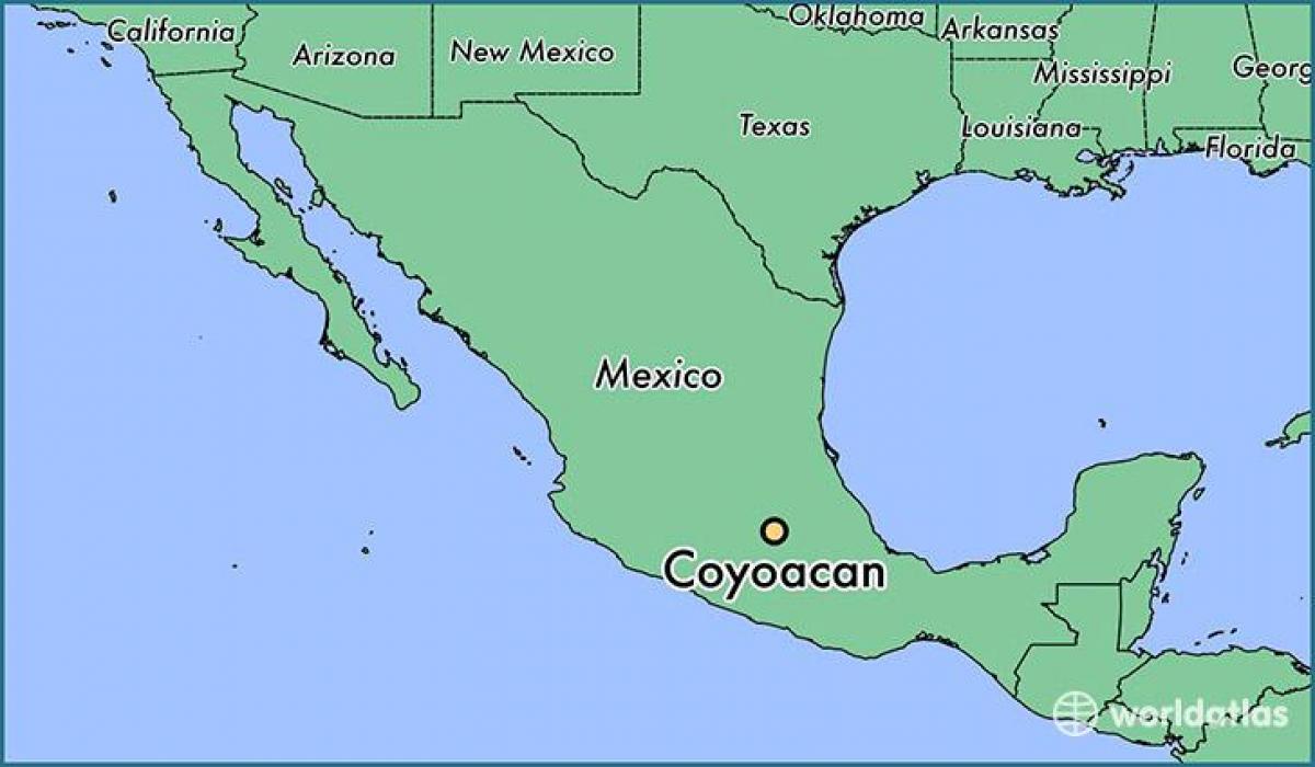 Койоакан у Мексико ситију мапи