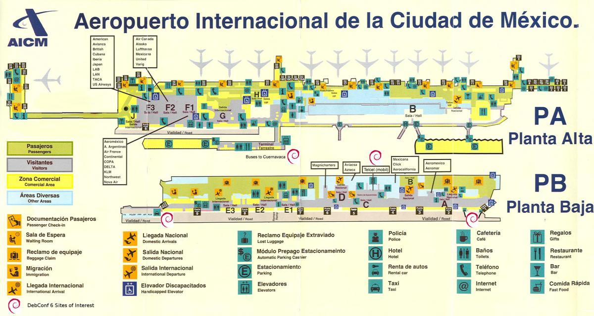 Мексико сити аеродром мапи