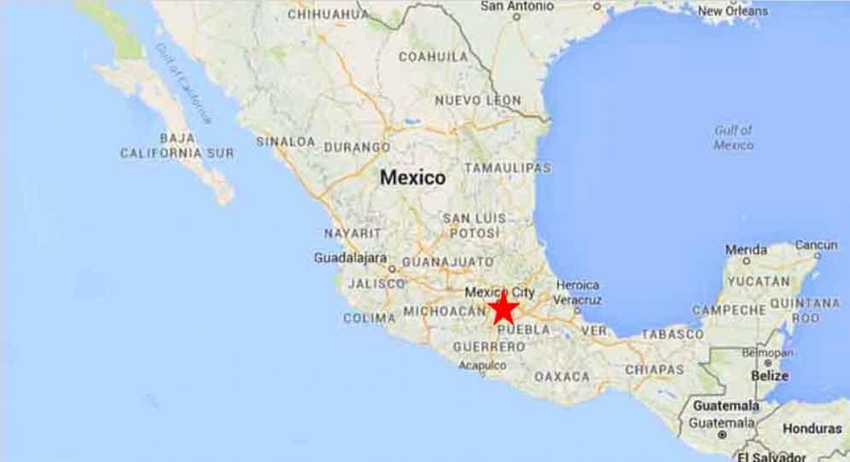 главни град Мексика мапи