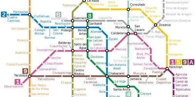 Мексико сити на мапи метроа