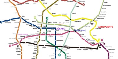 Мексико сити возу на мапи