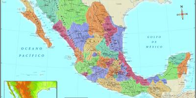 Мапа Мексика спта код града 