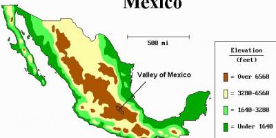 Мапа долине Мексико ситију