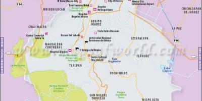 Мексико сити локација на мапи 
