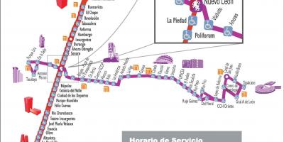 Карта метробуса Мексико ситију 